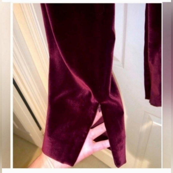 Alice + Olivia Stacey Slim High-rise Velvet Ankle Trousers SIZE 6 - Picture 14 of 15